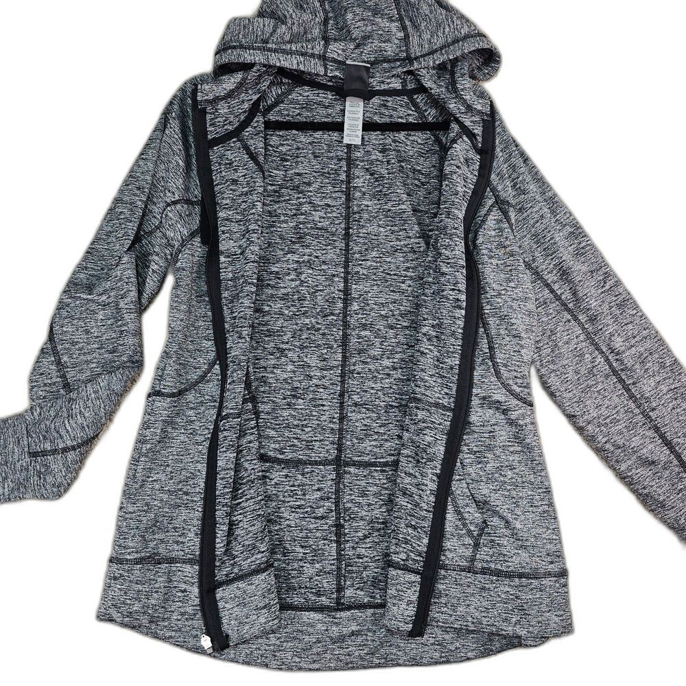 C9 Champion Womens XL Gray Full Zip Hoodie Stretch Athletic Running Jacket - Picture 4 of 12